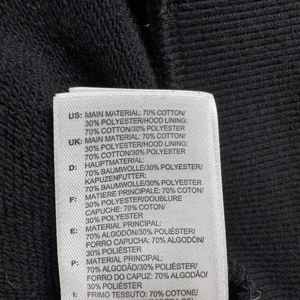 Adidas Originals Trefoil Cropped Hoodie Black White Women's Medium - Picture 8 of 11